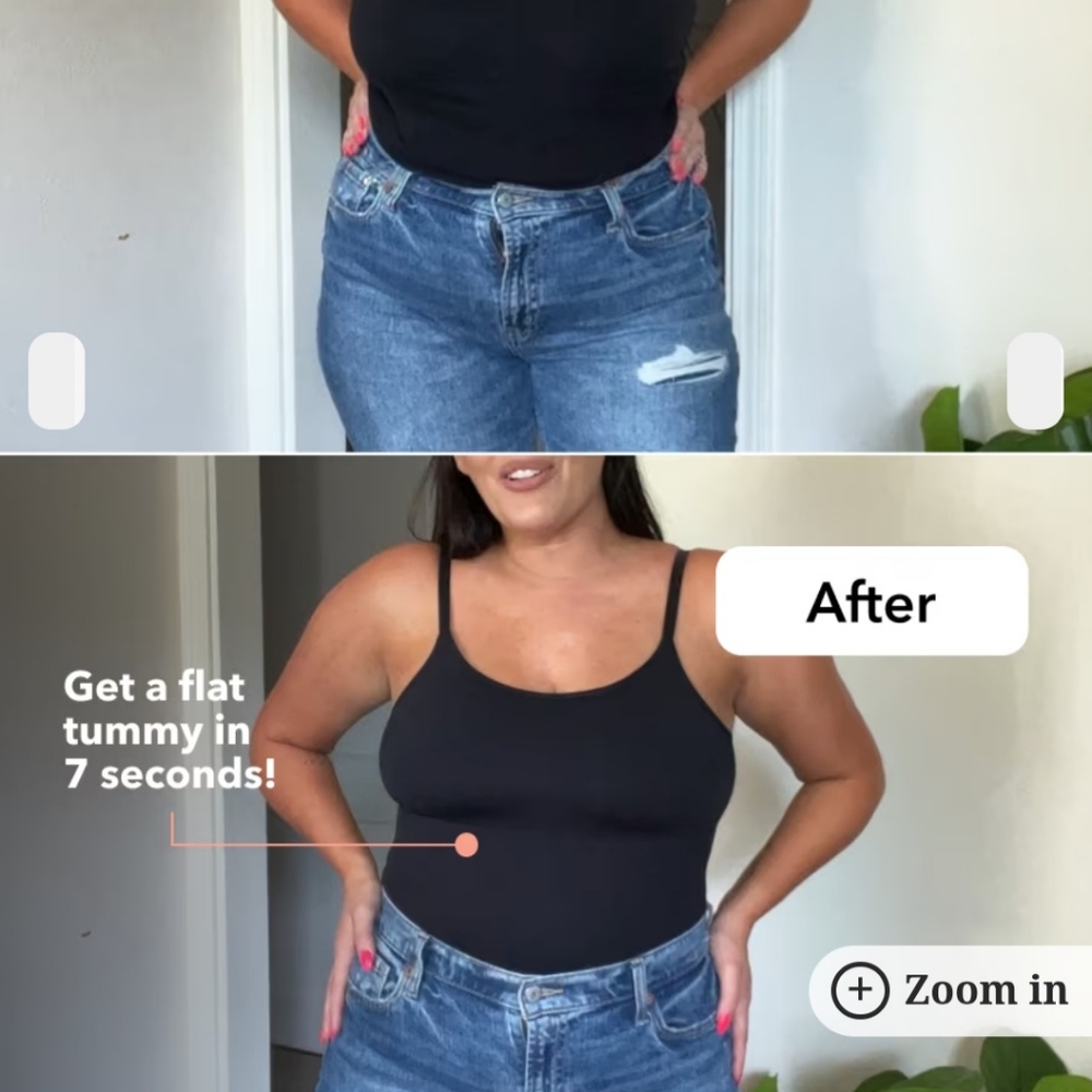 Shapermint Essentials Scoop Neck Cami | Black | Size XL
